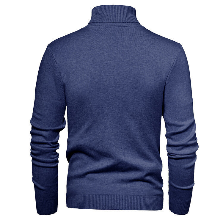 Elegant turtleneck pullover for men in fine merino wool Chic and Style