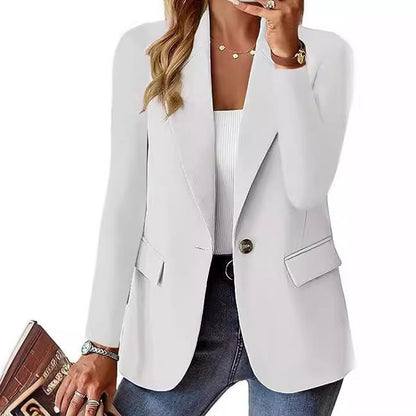 Dames Blazer d'affaires élégant avec coupe cintrée et texture Chic und Stil