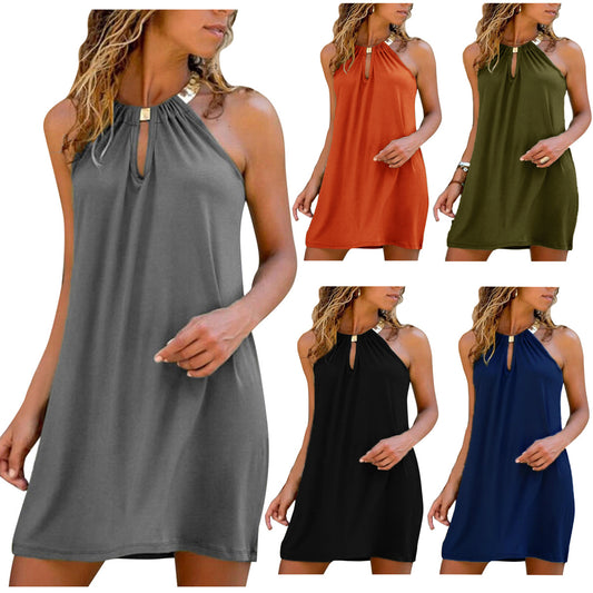 Femmes Robe Halter A-Ligne Chic und Stil