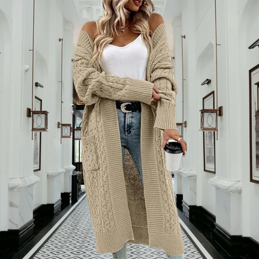 Dames Grobstrick Cardigan avec design ouvert et poches profondes Chic und Stil