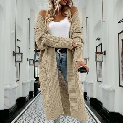 Dames Grobstrick Cardigan avec design ouvert et poches profondes Chic und Stil