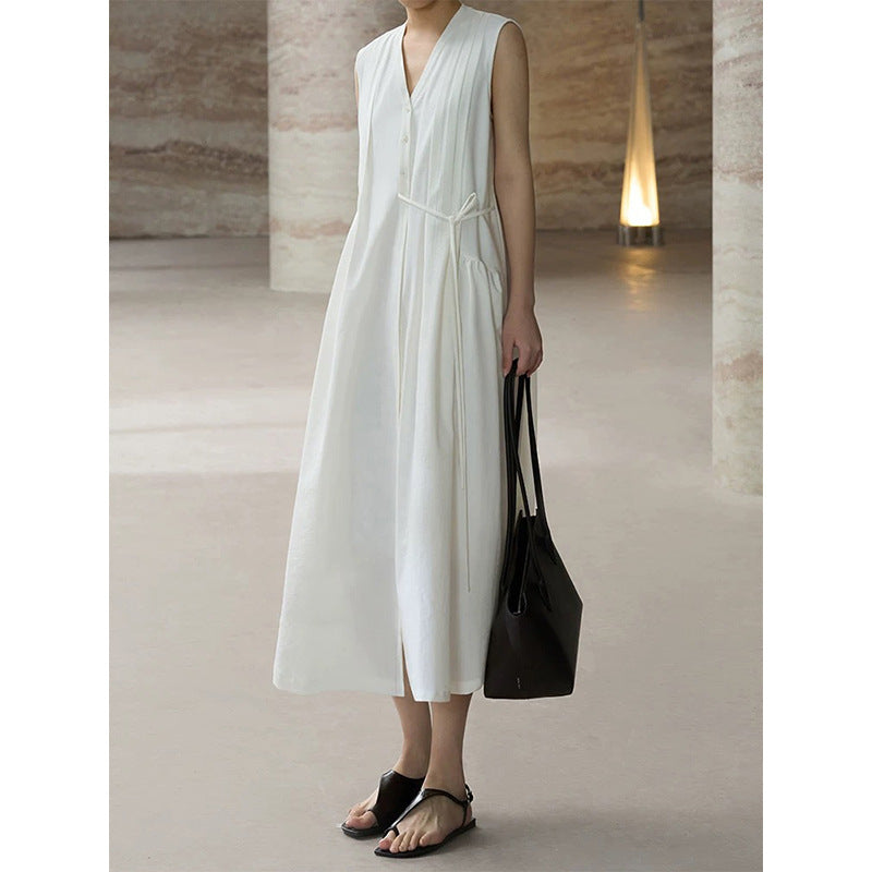 Robe chemise maxi femme avec ceinture ajustable Chic und Stil