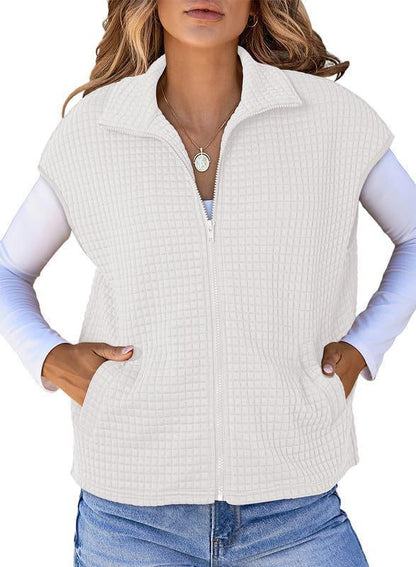 Dames gilet matelassé avec poches pratiques Chic und Stil