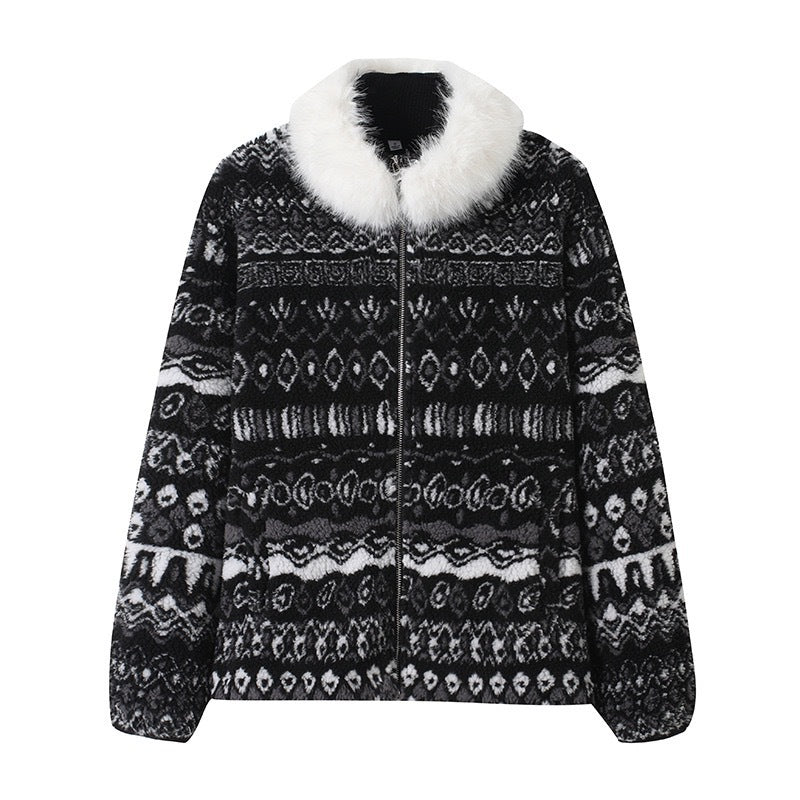 Veste teddy à la mode pour femmes avec col rembourré Chic & Stil