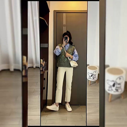 Pull en tricot pour femmes avec design floral Chic und Stil