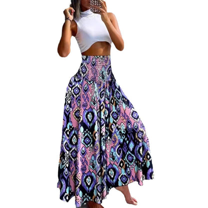 Jupe maxi avec imprimé tropical pour femmes Chic und Stil