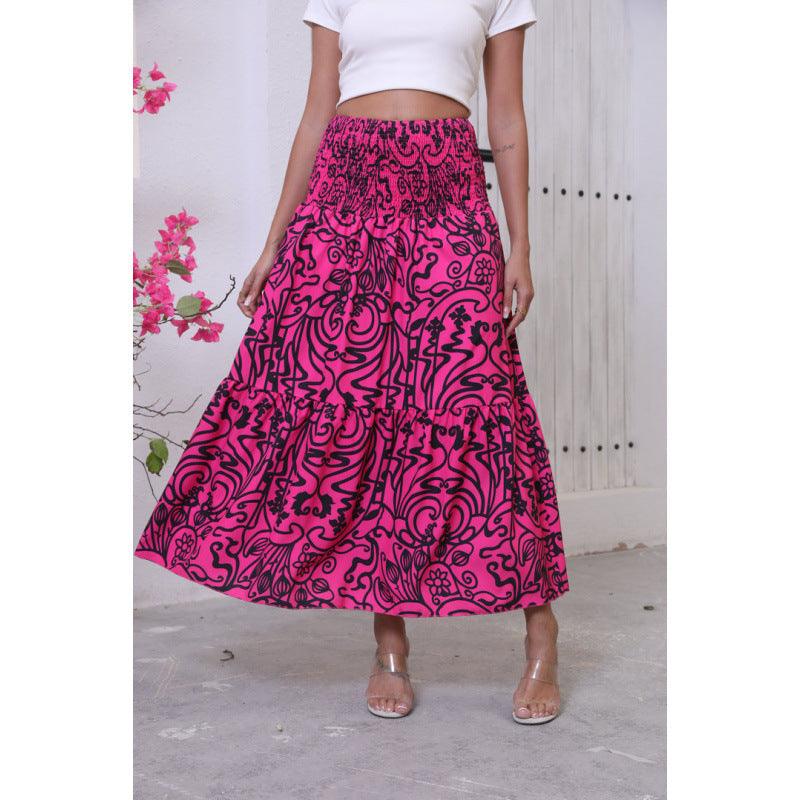 Jupe maxi femme avec motif floral abstrait Chic und Stil