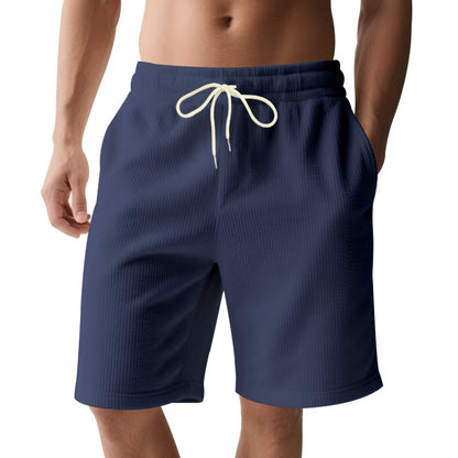 Shorts de sport pour hommes respirants avec taille élastique et cordon de serrage Chic und Stil