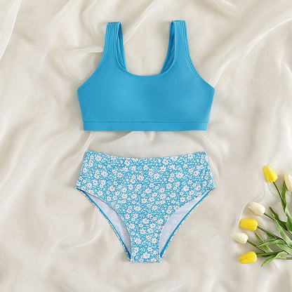 Dames Ensemble de bikini floral à taille haute sportif Chic und Stil