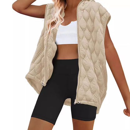Dame gilet avec capuche et design matelassé Chic und Stil