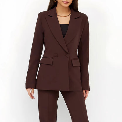 Dames Ensemble de tailleur élégant et cintré avec décolleté plongeant Chic und Stil