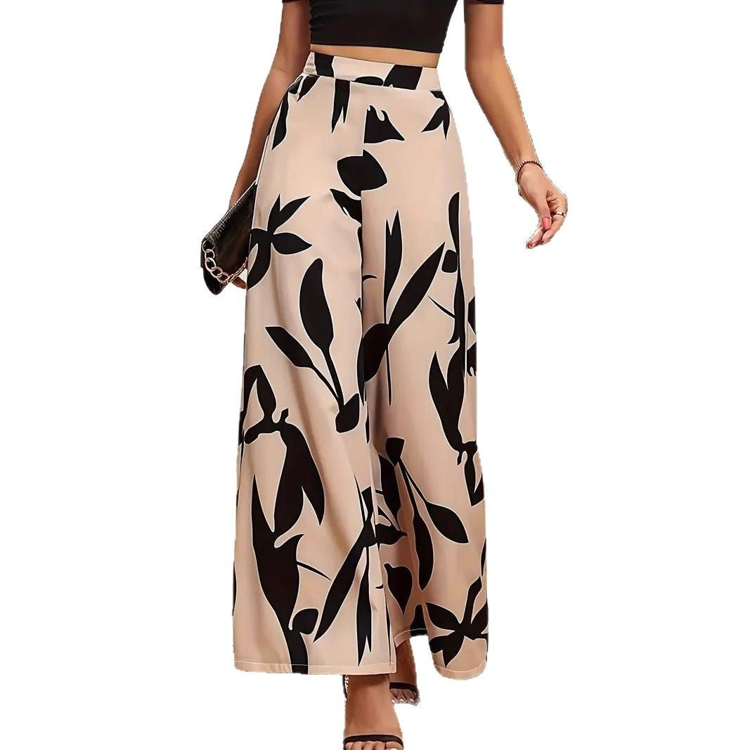 Elegant puffy pants for women with chic floral pattern print and style