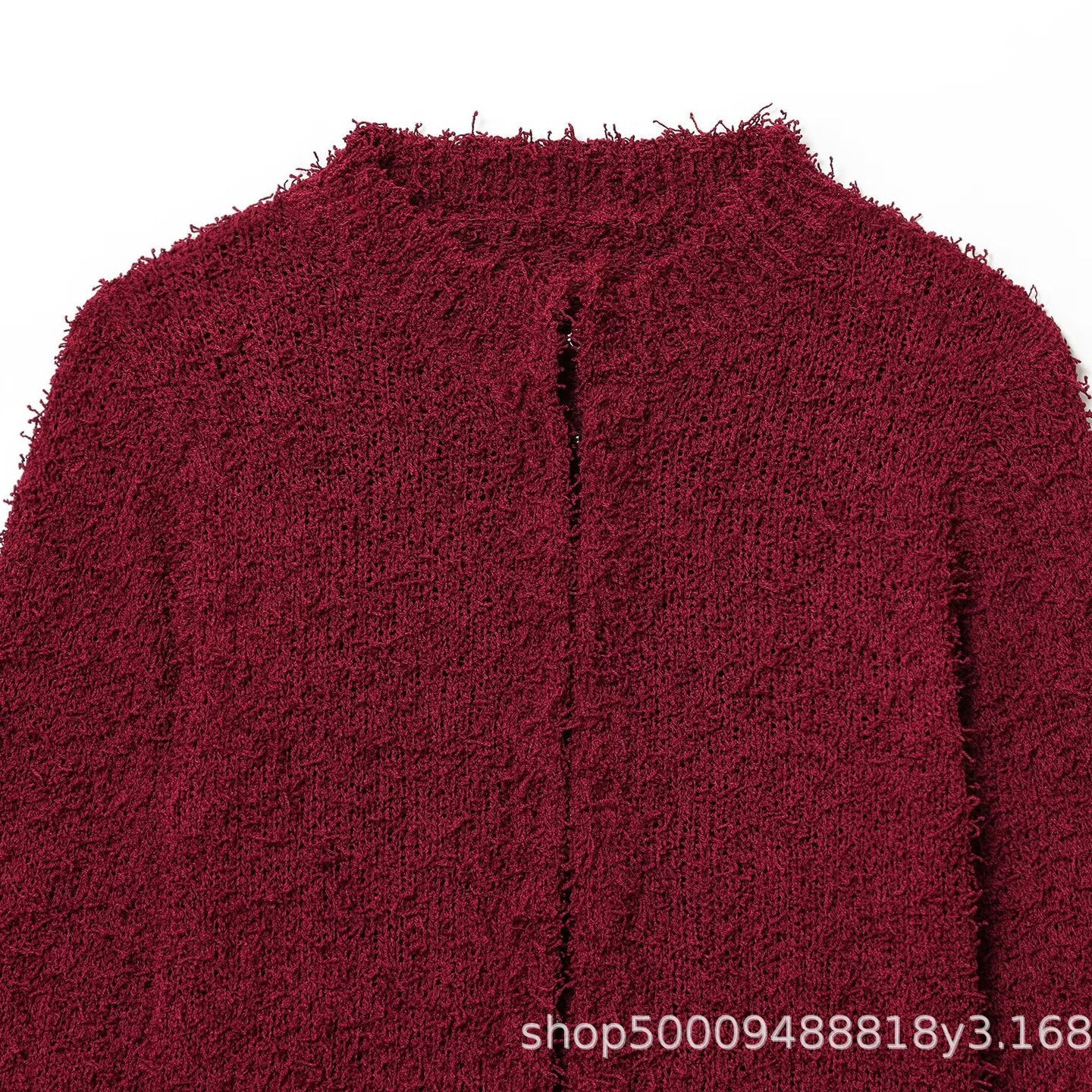 Dames Gilet en maille confortable avec des manches frangées et un col à la mode Chic und Stil