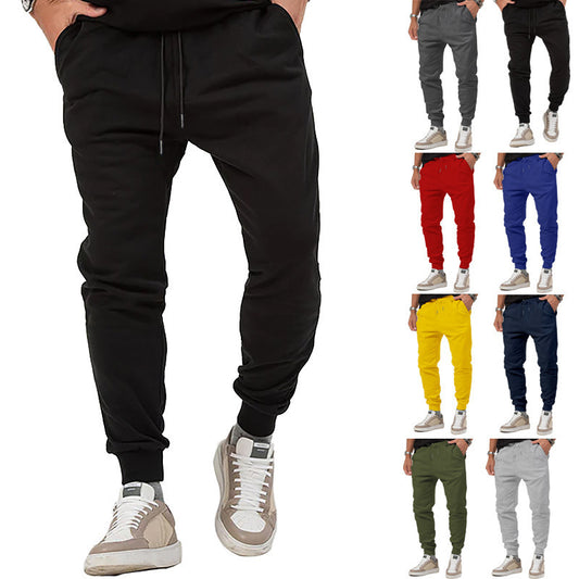 Men's casual jogging pants with elastic waistband and side zip pockets Chic and style