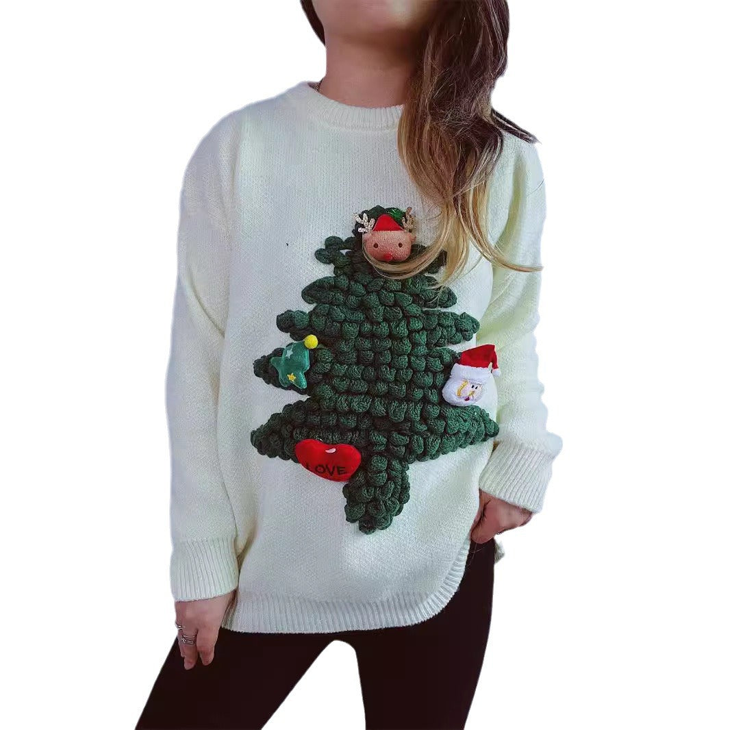 Dames Christmas sweater with festive 3D motif and soft knit Chic und Stil
