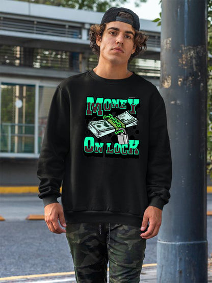 Pull décontracté pour femmes avec motif de billet créatif Chic und Stil
