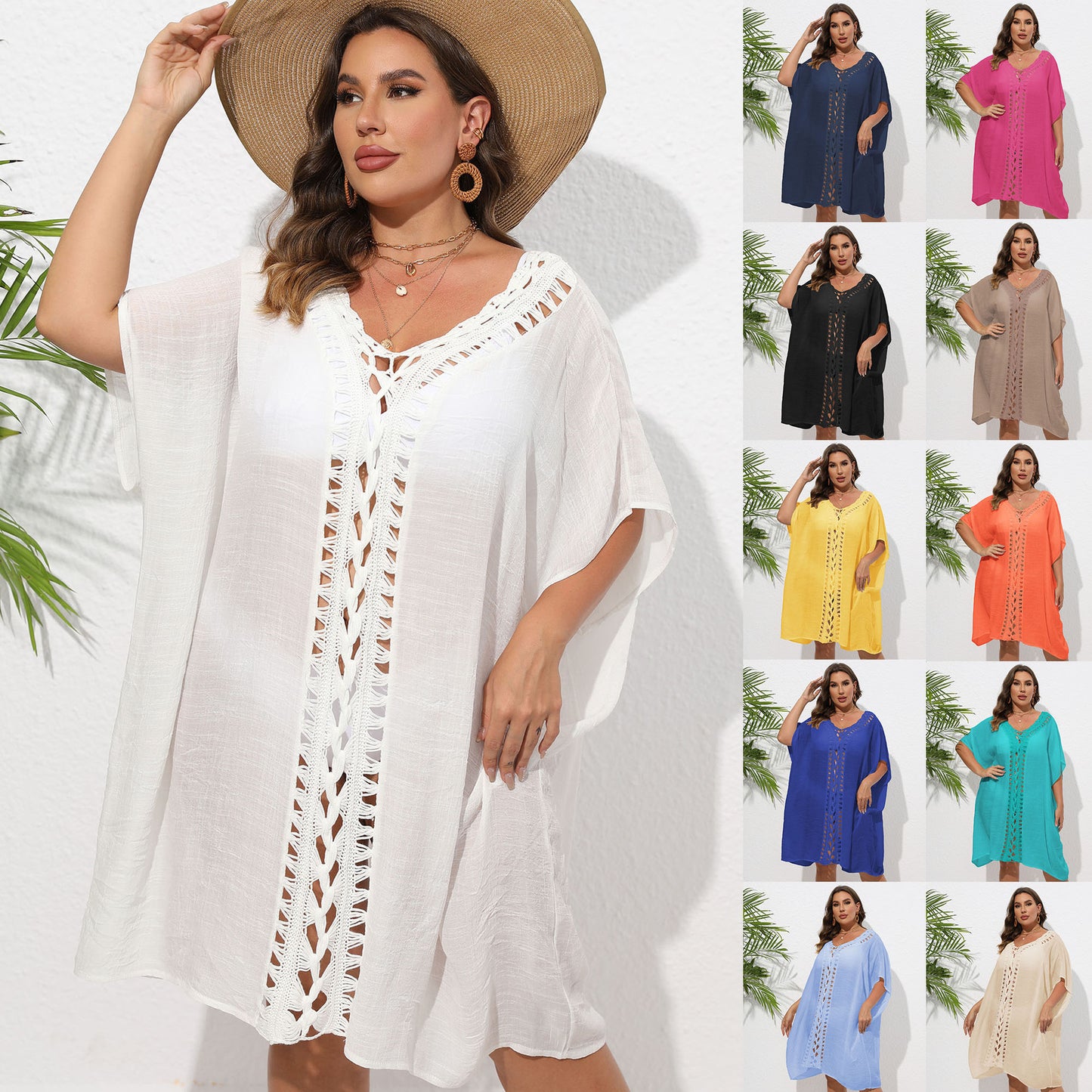 Ladies Light Beach Kaftan Cover-up Chic and Style