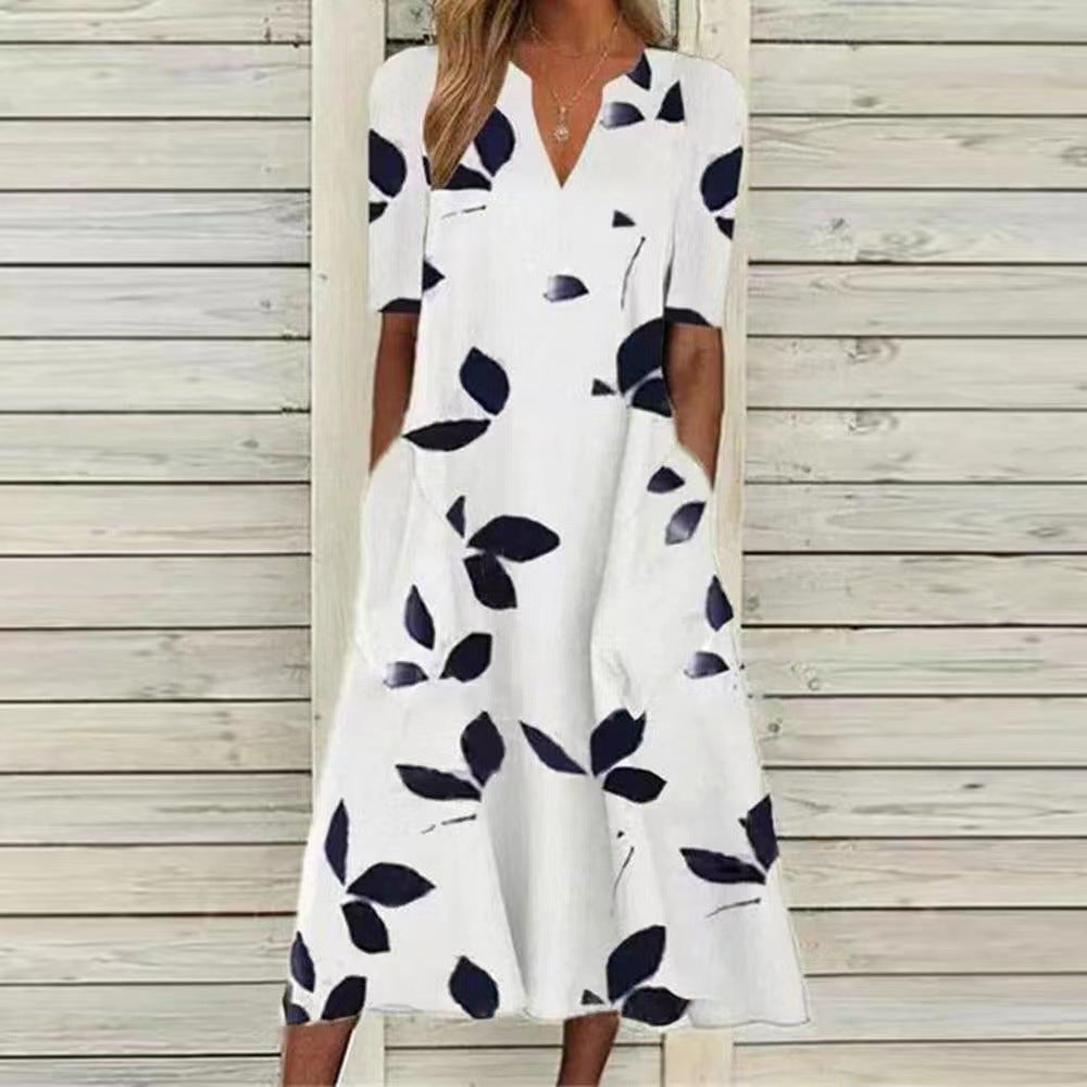 Robe maxi femme avec design floral Chic und Stil