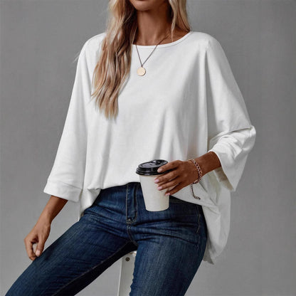 Sweat-shirt femme oversize avec coupe asymétrique et confort de port intuitif Chic und Stil