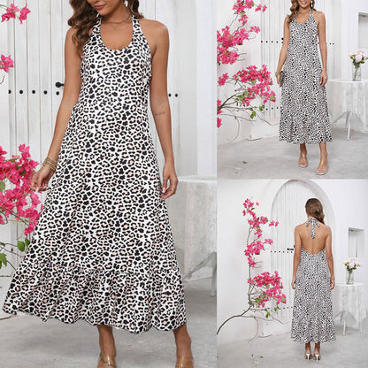 Robe maxi imprimée animal fluide Chic und Stil femmes