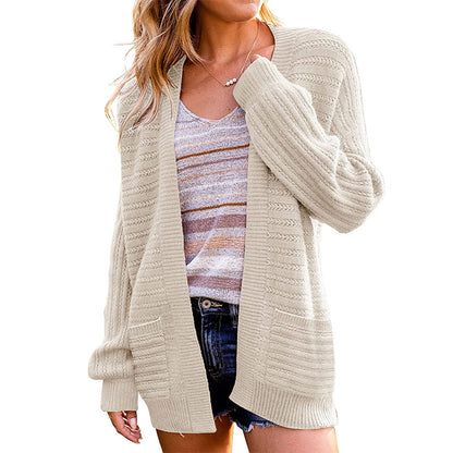 Cardigan en tricot confortable pour femmes avec des détails particuliers Chic und Stil