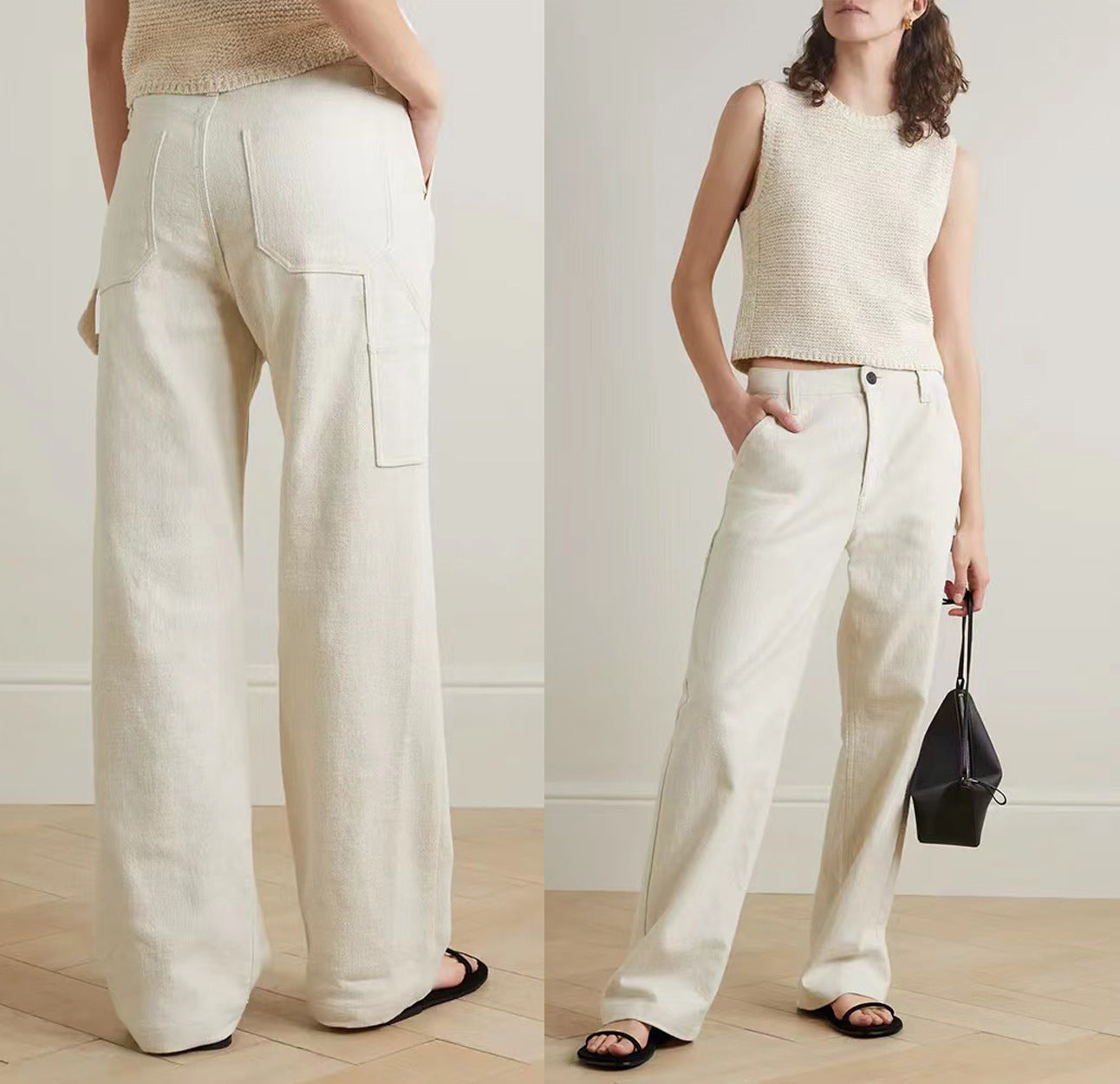 Wide cargo pants for women with practical pockets and comfortable fit Chic und Stil