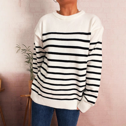 Pull femme décontracté rayé avec coupe moderne Chic und Stil