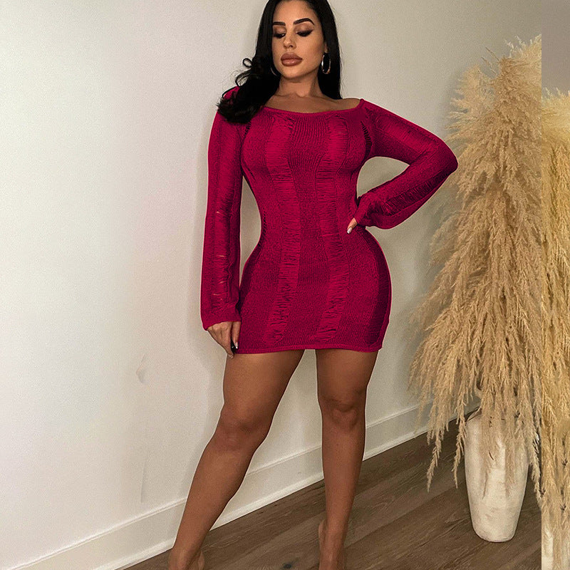 Robe mini ajustée pour femmes avec manches longues et design structuré Chic und Stil