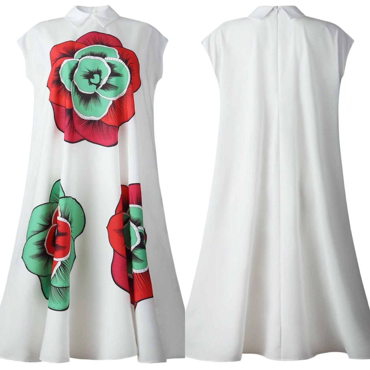 Robe chemise pour femmes avec applications florales Chic und Stil