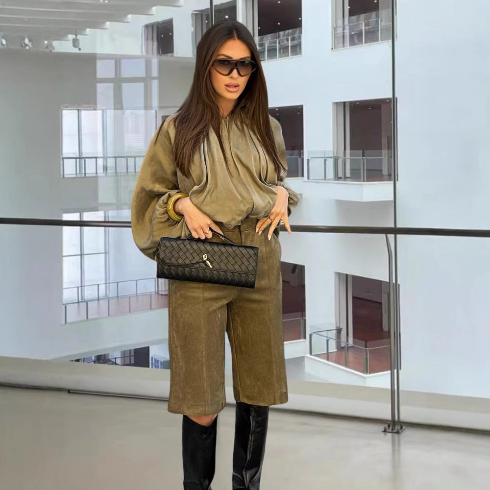 Dames élégante et respirante blouse avec détails en volants Chic und Stil