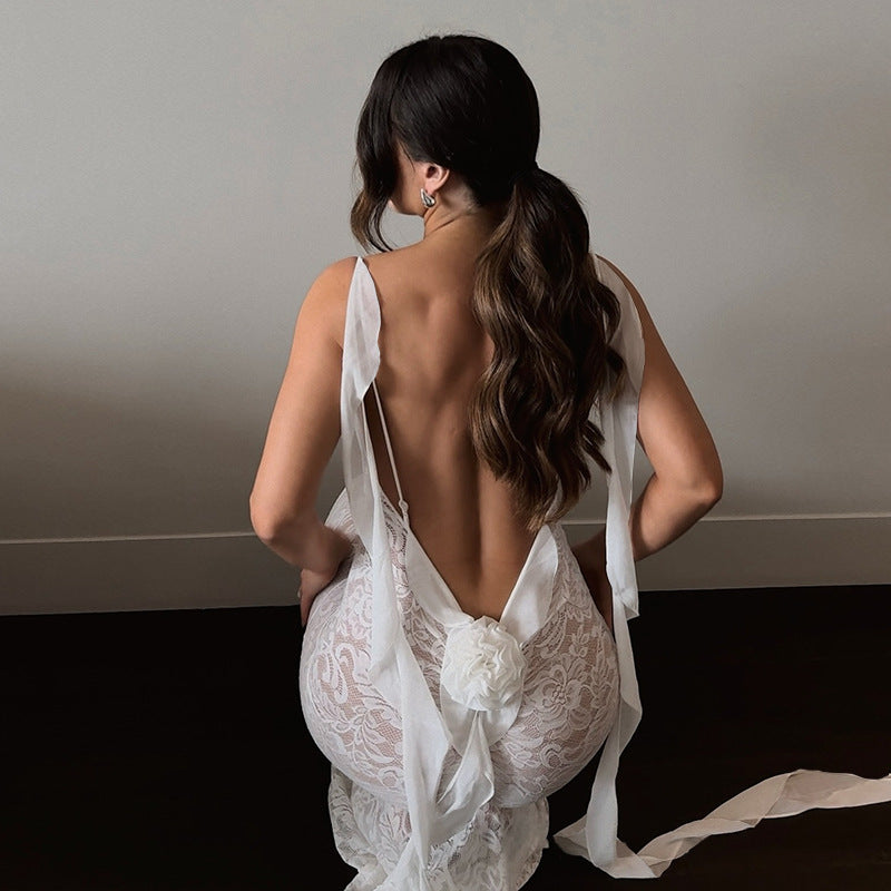 Robe de soirée pour femmes avec des accents en dentelle Chic und Stil