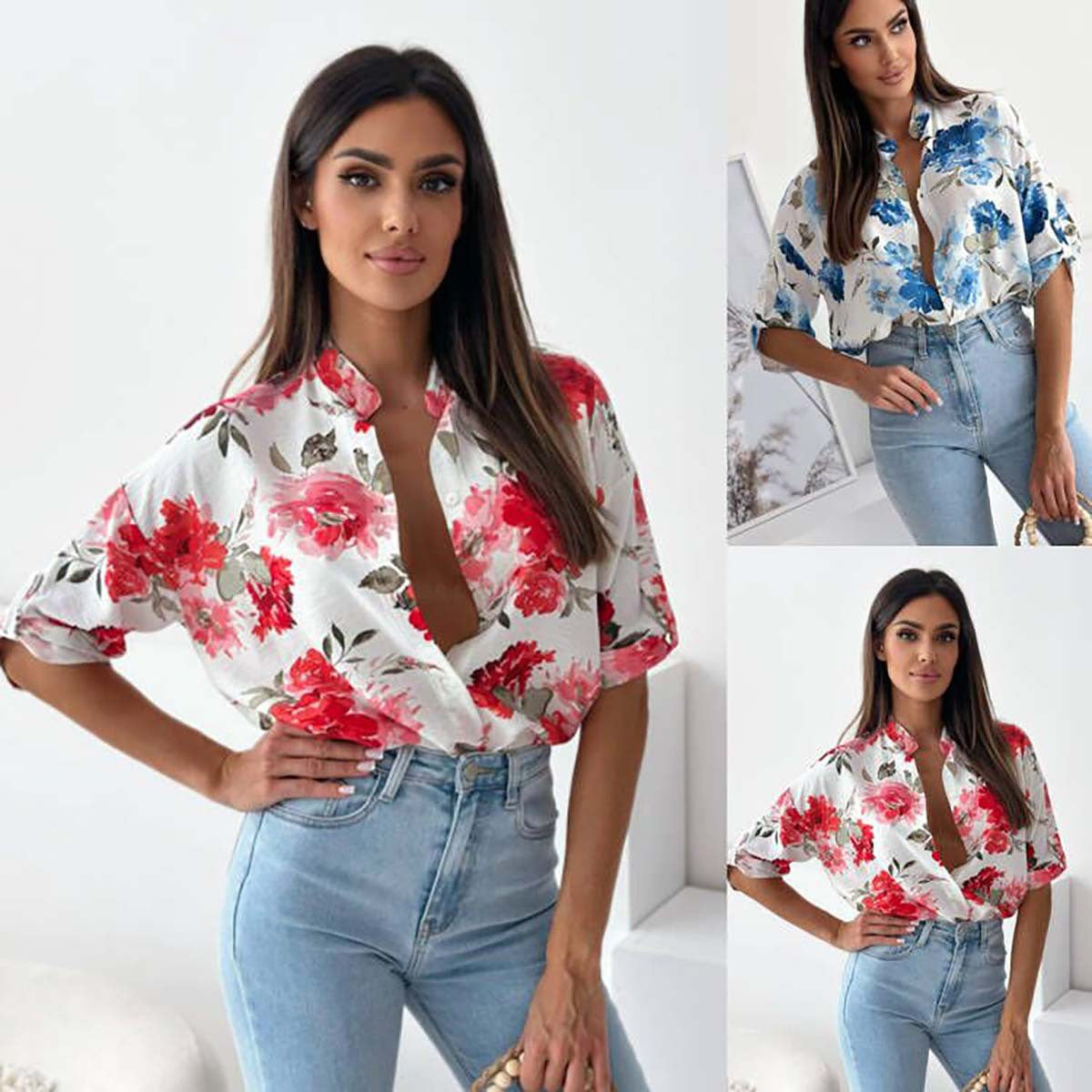 Blouse pour femmes avec design floral et coupe décontractée Chic und Stil