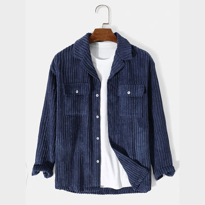 Ladies high-quality corduroy jacket with chest pockets Chic and Style