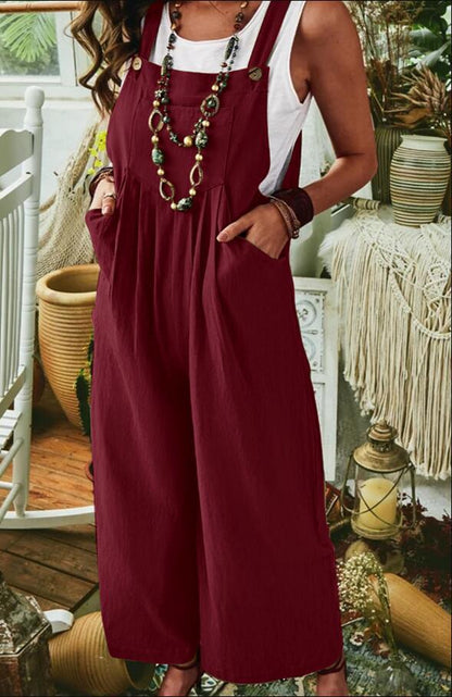 Dames combinaison décontractée avec jambes larges et poches Chic und Stil