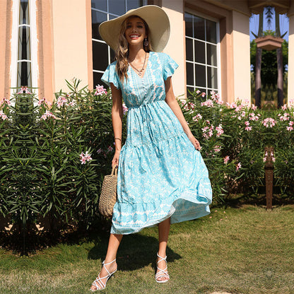 Robes maxi élégantes pour femmes avec des motifs détaillés Chic und Stil