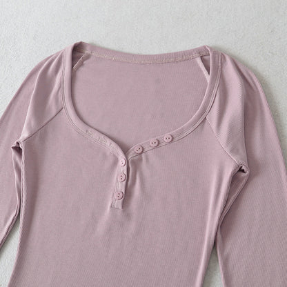 Chemisier à manches longues pour femmes avec fermeture à boutons élégante Chic und Stil