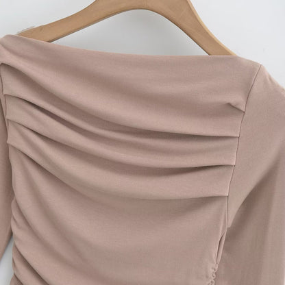 Chemisier à manches longues pour femmes avec drapé élégant Chic und Stil