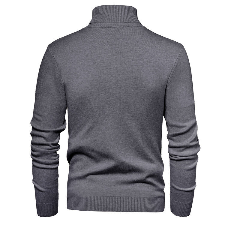 Elegant turtleneck pullover for men in fine merino wool Chic and Style