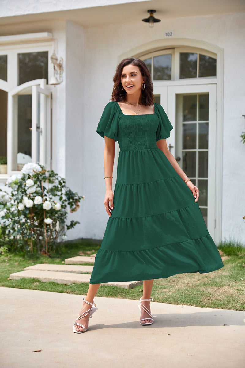 Robe maxi femme avec des manches légèrement volumineuses Chic und Stil