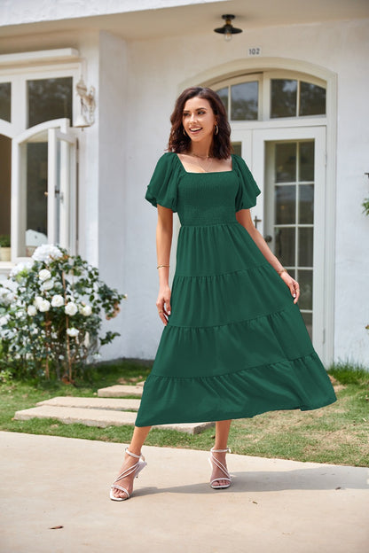 Robe maxi femme avec des manches légèrement volumineuses Chic und Stil