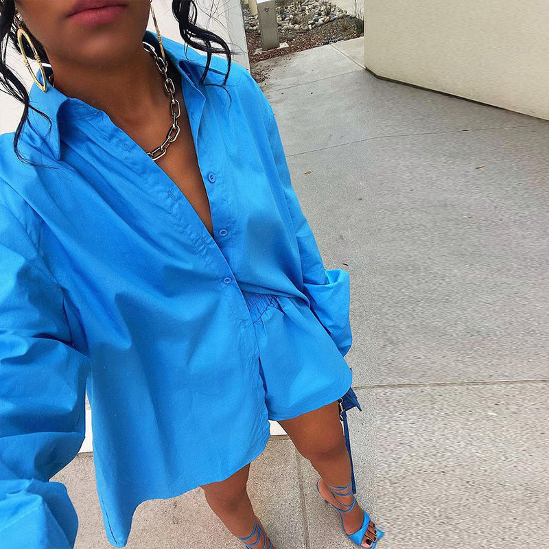 Dames chemise boutonnée oversize élégante Chic und Stil