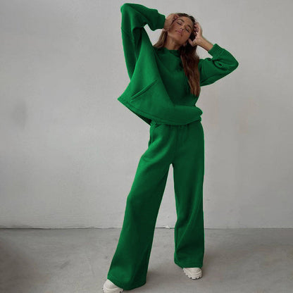 Ladies Oversized Comfortable Hoodie and Chic Puff Pants Set