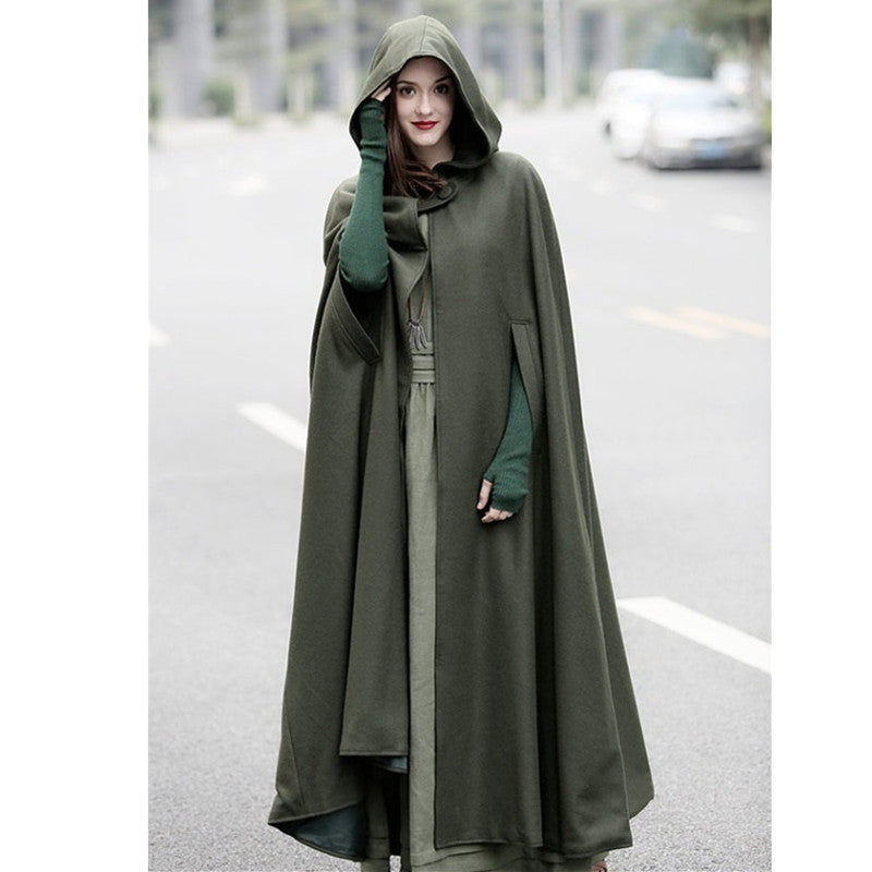 Dames élégant cape à capuche avec fermeture ajustable Chic und Stil