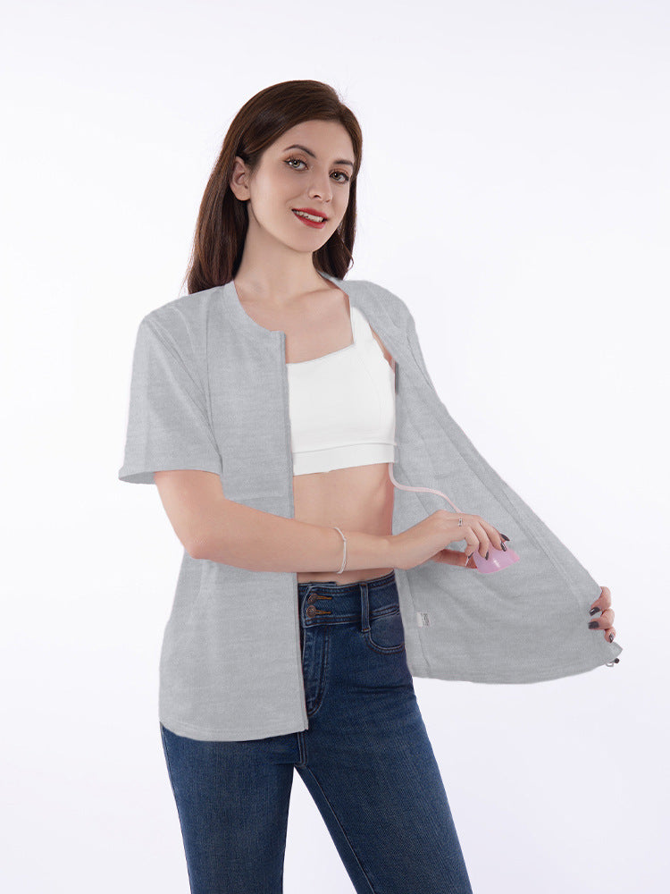 Veste courte sportive pour femmes à manches courtes avec fermeture éclair pratique et coupe décontractée Chic und Stil