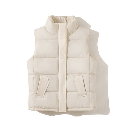 Dames gilet matelassé rembourré avec poches latérales hautes et col moderne Chic und Stil