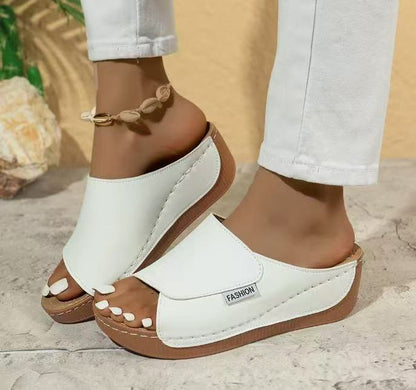 Dames Chic Plateforme Slide Sandales Chic und Stil