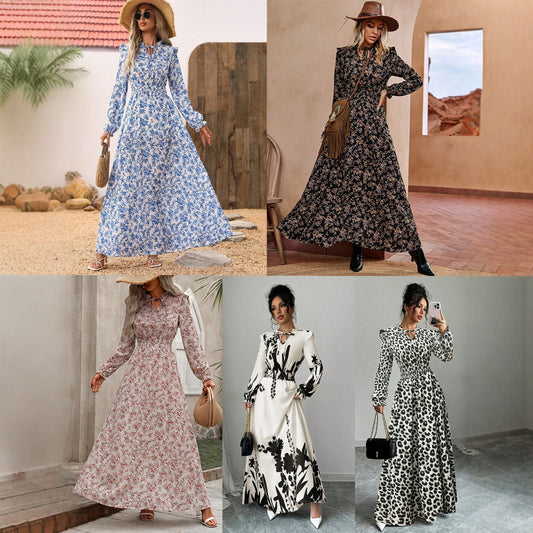 Robe maxi femme avec une coupe flatteuse et des détails floraux Chic und Stil