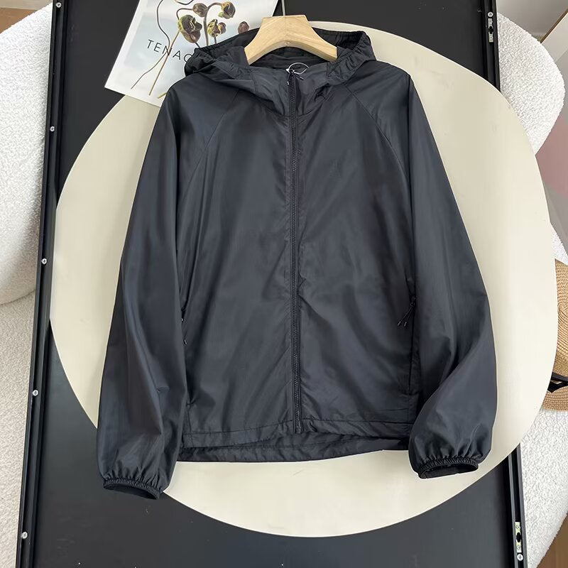 Veste de transition femme coupe-vent avec col à capuche ajustable Chic & Stil