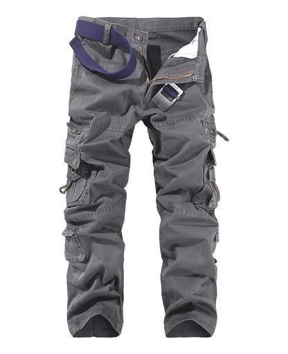 Men's cargo pants with multiple practical pockets and adjustable belt Chic and Style