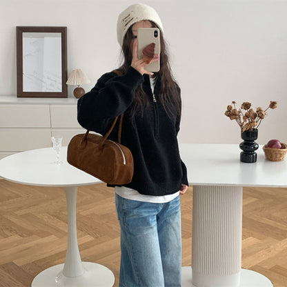 Pull décontracté pour femmes avec short zip et coupe relaxe Chic und Stil
